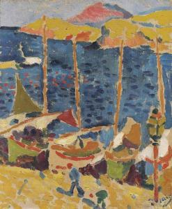 DERAIN Andre 1880-1954,Bateaux au Port de Collioure,Christie's GB 2015-02-04