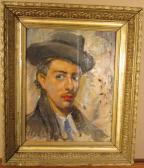 DERATHE Paul 1900-1900,Portrait d'un fumeur,1949,Etienne de Baecque FR 2012-12-19