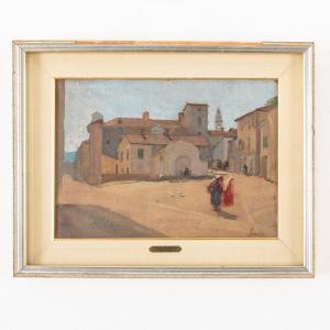 DERCHI Giovanni Battista 1879-1912,Scorcio cittadino con figure,Wannenes Art Auctions IT 2023-12-11