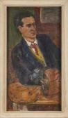 DERICH HILGERS Tedd 1905-1951,Bildnis eines Malers mit Palette,Dobritz DE 2021-04-24