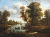 DERMONT 1800-1800,Grand paysage lacustre,1893,Mercier & Cie FR 2013-12-01