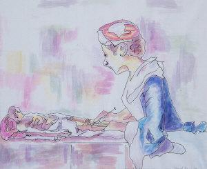 DERMOT BROWNE,Mended, together with a watercolour study of the work,2004,Adams IE 2009-03-03