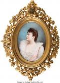 DEROCHE MATHIEU 1866-1904,Oval Portrait of a Young Lady,Heritage US 2022-08-11