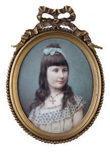 DEROCHE MATHIEU 1866-1904,Retrato de María Dolores D´Estoup a la edad de nue,Alcala ES 2020-10-28