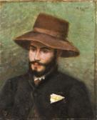 DERONDEL M 1920-1930,Jeune homme au chapeau,1926,Mercier & Cie FR 2011-12-04