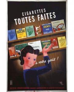 DEROUET LESACQ 1940,Cigarettes toutes faites à votre goût!,1938,Millon & Associés FR 2020-02-26