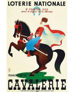 DEROUET LESACQ 1940,Tranche de La Cavalerie Loterie Nationale,1940,Artprecium FR 2020-07-09