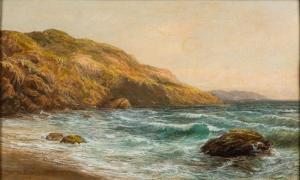 DERRICK W. Marston,Rugged coast with waves,1895,Bearnes Hampton & Littlewood GB 2023-01-17