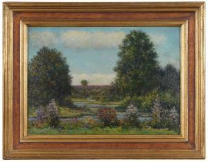 DERRICK William Powell 1857-1941,Summer Landscape,Brunk Auctions US 2021-07-09