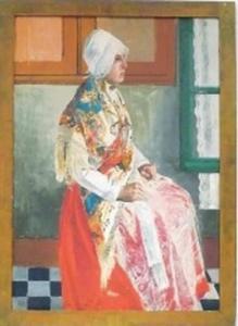 DERRUAU L 1900-1900,« Portrait de femme assise en costume régional »,1928,Kohn FR 2009-06-05