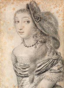 DERUET Claude 1588-1660,Portrait de dame de cour,17th century,Aguttes FR 2021-03-25