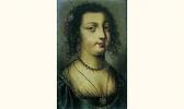 DERUET Claude 1588-1660,portrait de jeune femme au collier de perles noires,Tajan FR 2005-12-12