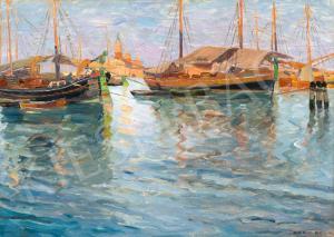 DERY Bela 1870-1932,Ruffling Water (Venice, Canale Guidecca),Kieselbach HU 2022-10-14