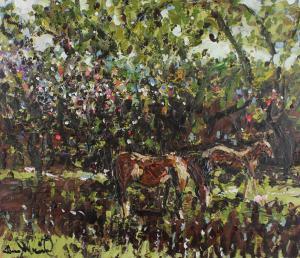 DES MURRIE,Horses in the Forest,Gormleys Art Auctions GB 2023-03-28