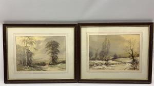 DESBOROUGH Stanley C,Winter and Autumn Landsca,20th century,Duggleby Stephenson (of York) 2021-08-05