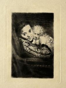 DESBOUTIN Marcellin 1823-1902,Femme au toutou,1878,Eric Caudron FR 2024-04-02