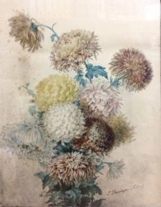 DESCAMPS SABOURET Louise Cecile 1855-1879,Bouquet de pivoines,Millon & Associés FR 2018-10-26