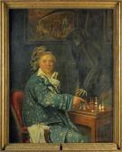 DESCARSIN Rémi Furcy,Portrait du Dr de C. jouant aux échecs avec la Mor,Beaussant-Lefèvre 2006-12-08