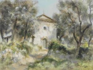 DESCHAMPS Gabriel 1919-2011,Petite chapelle en Provence,Bonhams GB 2023-11-15