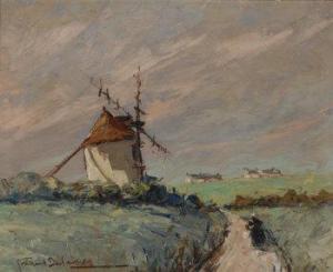 DESCHAMPS JAILLARD 1900-1900,French landscape with a solitary figure,Morphets GB 2009-03-05