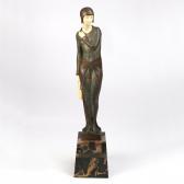 DESCHAMPS JOSEPH E 1869-1950,Figure of a woman holding a feather hand-,Butterscotch Auction Gallery 2018-07-22