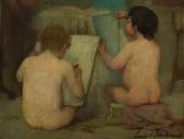 DESCHAMPS Louis Henri 1846-1902,Niños pintando,Castells & Castells UY 2018-09-05