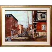 DESCHAMPS LUC 1961,RUNNING DOWN THE HILL, RUE STE-CLAIRE, OLD QUEBEC,2005,Waddington's CA 2021-10-28