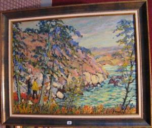 DESCHAMPS Paul 1900-1900,Pointe Bugul, Belle Ile en Mer,Bretagne Encheres FR 2009-12-14