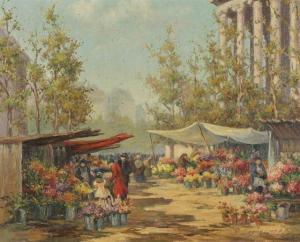 DESCHAMPS PIERRE 1895-1969,Flower Vendors,Gray's Auctioneers US 2013-03-06