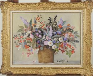 DESCHAMPS Suzanne 1887-1950,Vase garni de Fleurs,Galerie Moderne BE 2013-05-28