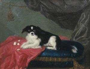 DESCOURS Michel Hubert 1707-1775,A Spaniel on a Cushion,Stahl DE 2018-04-28