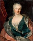 DESCOURS Michel Hubert 1707-1775,Portrait de femme,1734,Aguttes FR 2017-11-14