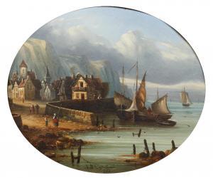 DESFONTAINES A.B,View of a Continental harbour;,Bonhams GB 2013-10-16