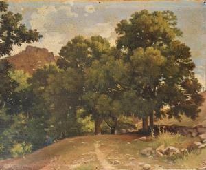 DESGOFFE Blaise Alexandre 1830-1901,Paysage des environs de Lyon,Osenat FR 2023-11-26