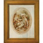 DESGRANGE Charles 1821,A FRAMED SOFT-GROUND ETCHING OF VENUS FEEDING GRAP,1849,Sotheby's 2007-12-17