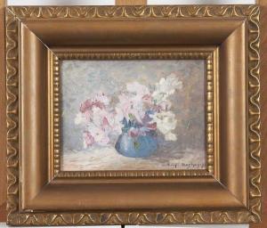 DESHAYES Eugene Francois A. 1868-1939,Bouquet de fleurs dans un vase bleu,Adjug'art FR 2017-07-25