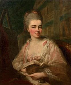 DESHAYS DE COLLEVILLE Francois Bruno 1732-1815,Portrait de dame lisant,Daguerre FR 2022-03-11