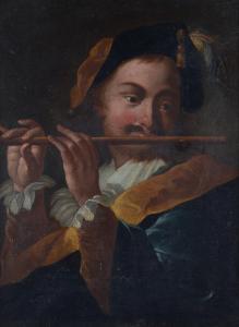 DESHAYS DE COLLEVILLE Jean Baptiste,Suonatore di flauto,Galleria Pananti Casa d'Aste 2024-02-16