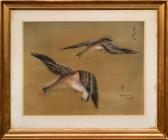 DESHIMA Shinko 1900-1900,Paire de peintures sur soie,Neret-Minet FR 2019-04-03