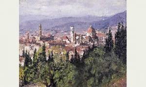 DESIRE LUCAS Louis Marie 1869-1949,vue de florence,Mercier & Cie FR 2000-12-10