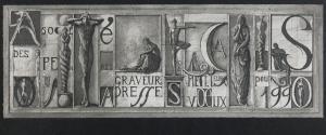 DESMAZIERES Erik 1948,Carte de vœux pour les Peintres-Graveurs Français,1990,Ader FR 2024-01-24