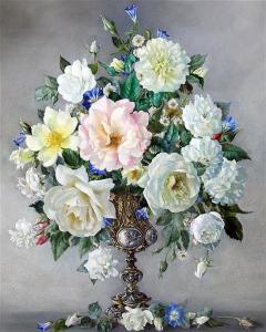 DESMOND Kenny 1934-1940,Still life of summer flowers in an ornate vase,Gorringes GB 2014-09-03