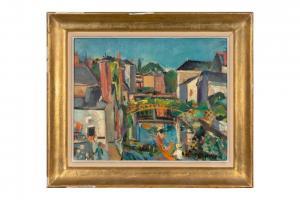DESNOYER Francois 1894-1972,Paysage au pont et aux canotiers,Aguttes FR 2024-01-17