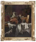 DESPORTES Alexandre Francois,INTERN WITH DRESSED TABLE, DOG AND CAT,1738,Babuino 2017-01-30