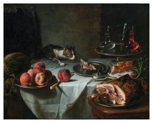 DESPORTES Alexandre Francois,Still Life of the Remnants of a Meal with a Lungin,Sotheby's 2024-01-31