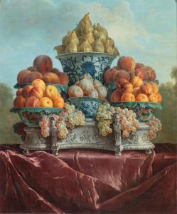 DESPORTES Claude Francois 1695-1774,Nature morte aux fruits et porcelaines,1728,Sotheby's 2023-11-14