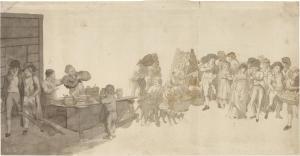 DESRAIS Claude Louis 1746-1816,A busy market scene,Sotheby's GB 2023-07-06