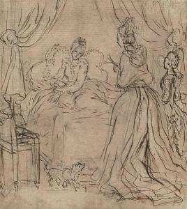 DESRAIS Claude Louis 1746-1816,A lady receiving visitors in bed,Christie's GB 2009-09-10