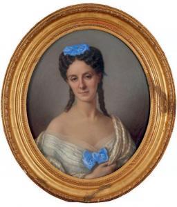 DESRIVIERES Elisa 1818-1891,Portrait de femme,Beaussant-Lefèvre FR 2018-10-24