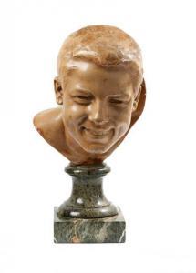 DESRUELLES Félix 1865-1943,Buste de jeune homme souriant,Delorme-Collin-Bocage FR 2020-07-01